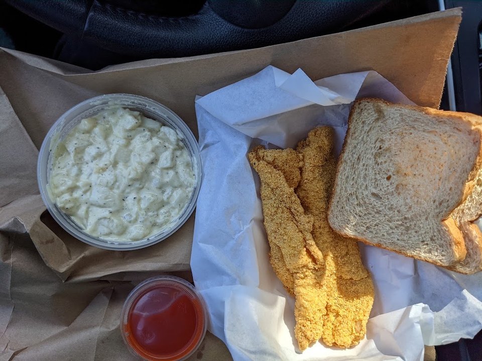 Catfish with Potato Salad